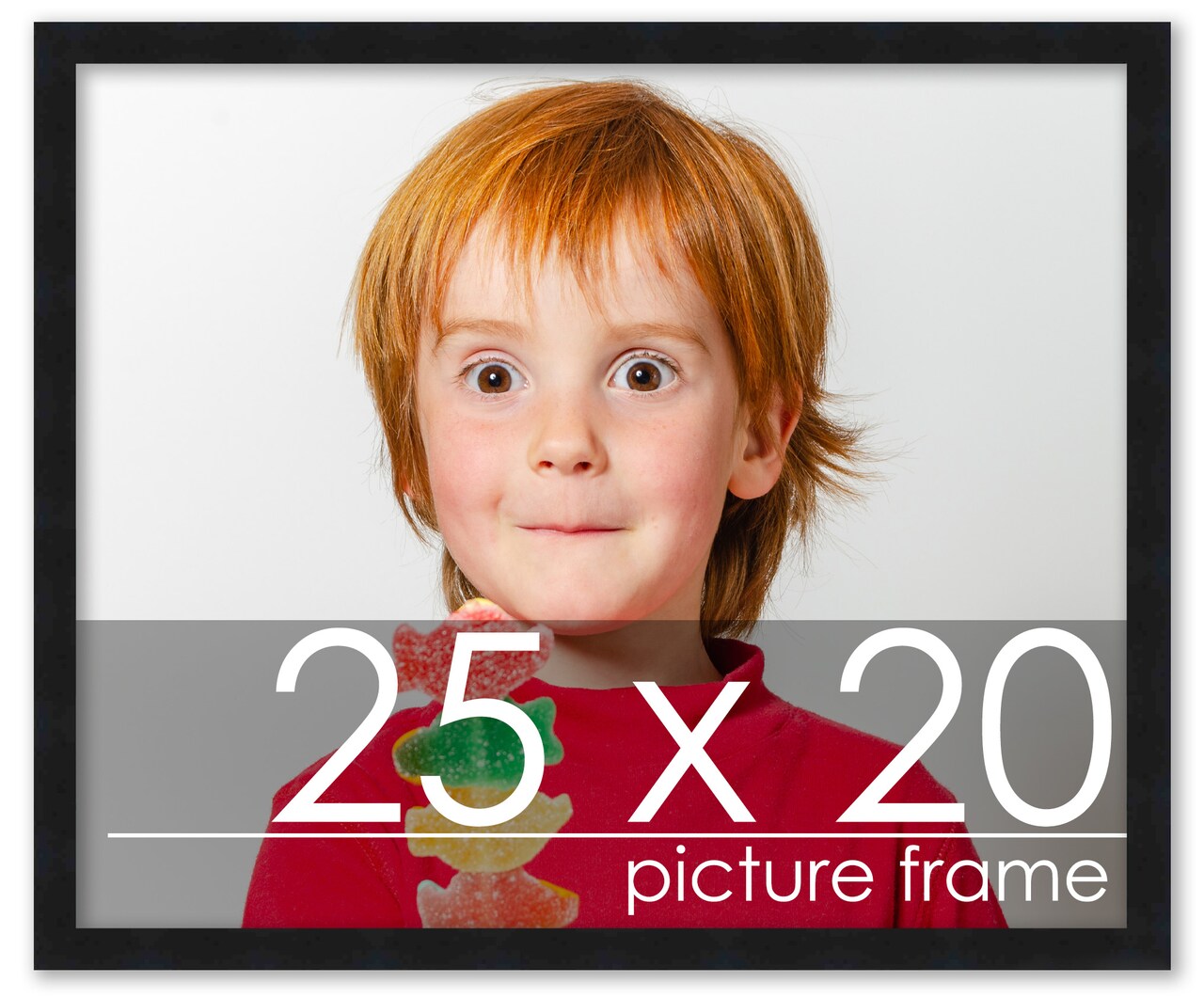 25x20 Solid Wood Picture Frame with UV-Resistant Acrylic & Acid-Free Backing, Available in 6 Finishes: Matte Black, Matte White, Metallic Bronze, Silver, Natural Wood Grain & Mahogany